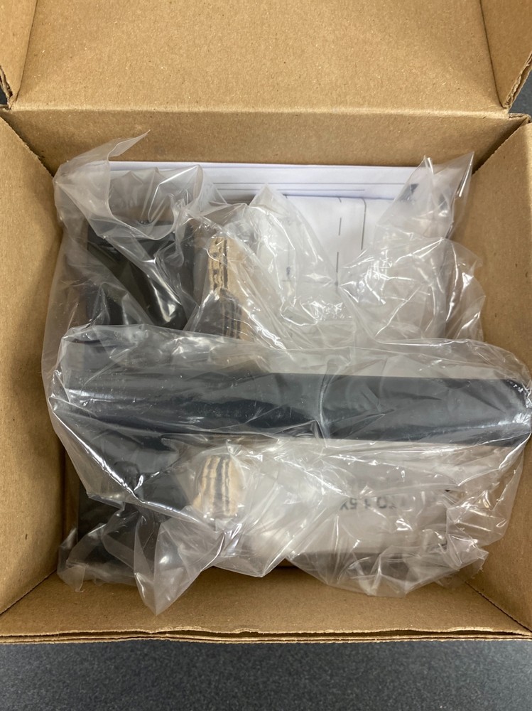 Emtek 5005US19 5 Inch Long Stretto Rectangular Single Dummy Sideplate Flat Black