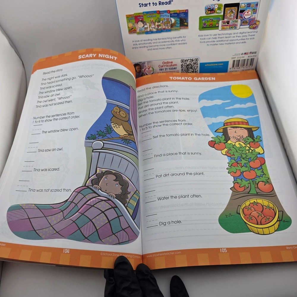 School Zone Big Kindergarten & First Grade Scholar Workbook Bundle 2 Books