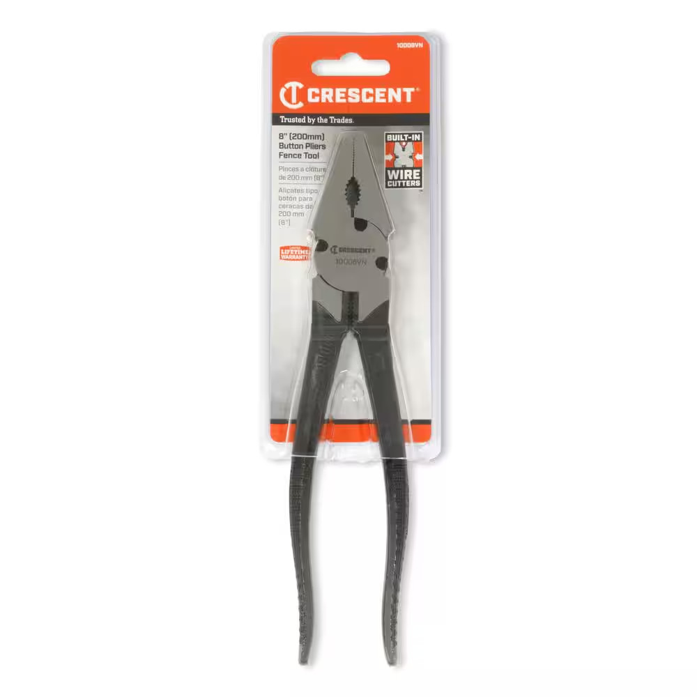 8 In. Button Fence Tool Pliers