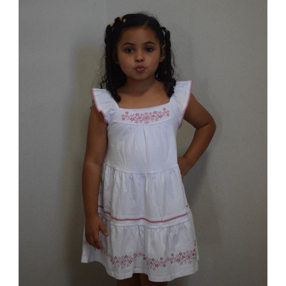 White and Pink Sophisticated Size 8