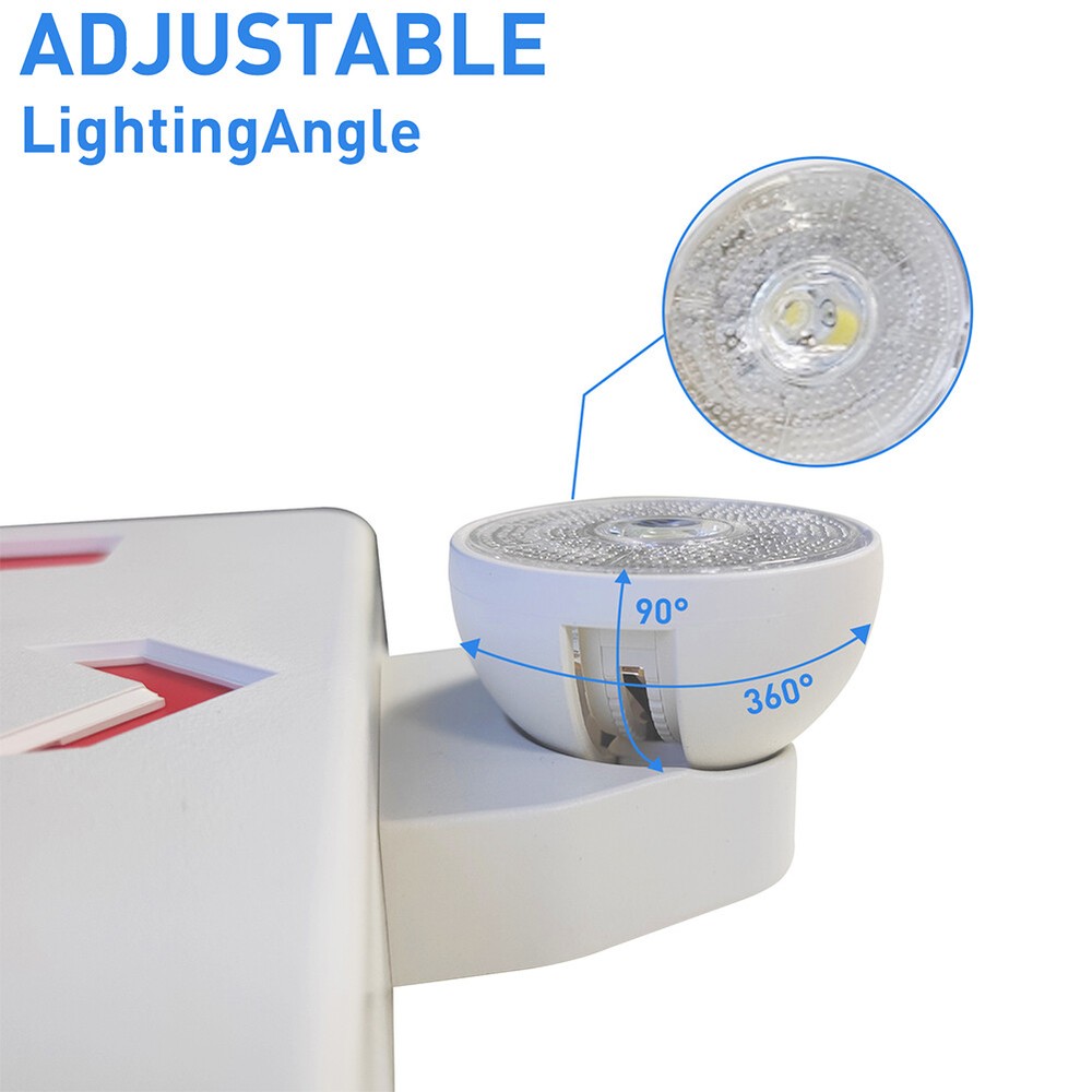 LED Exit Sign Emergency Light Compact Combo Double/single face w/Battery Backup