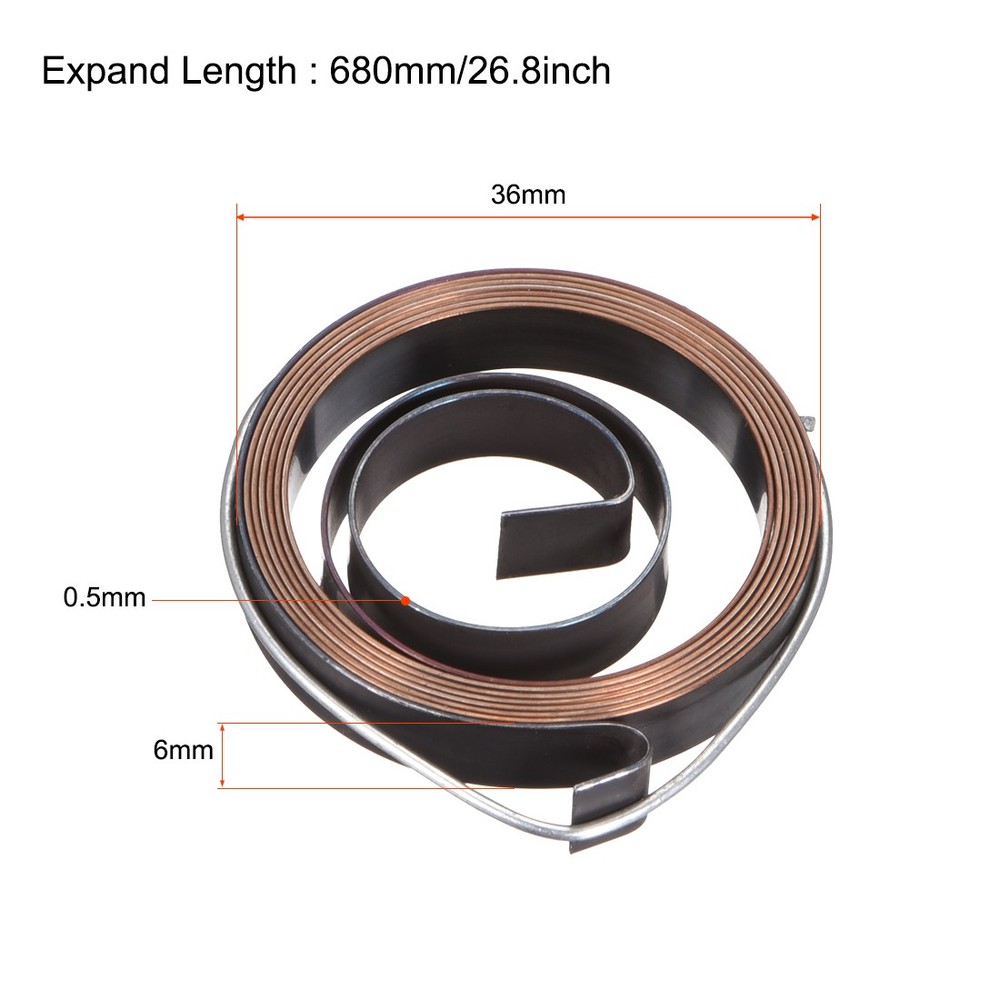 3PCS Drill Press Spring Quill Feed Return Coil Spring Assembly 680mm 36x6x0.5mm