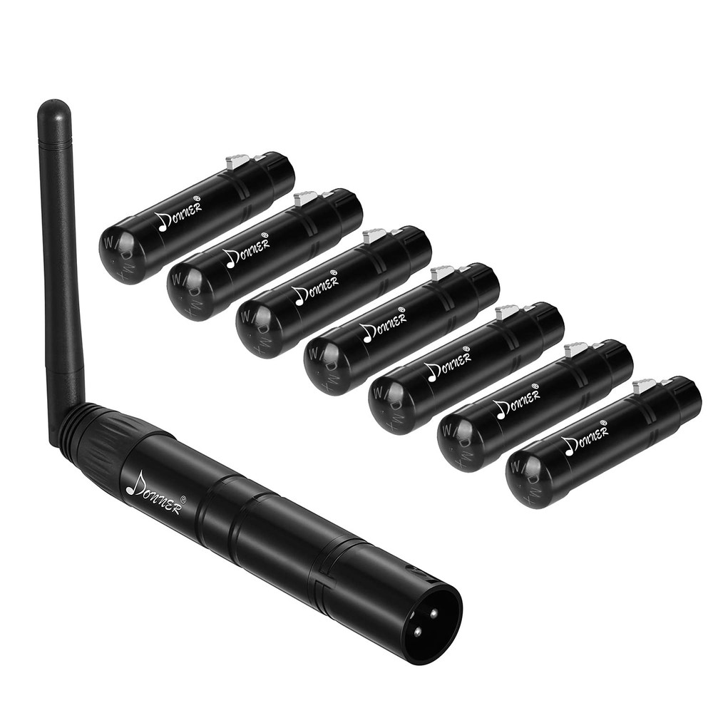 Donner DMX512 Wireless Controller Dfi DJ 5 Receivers + 1 Transmitter, Black