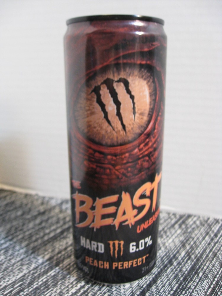Monster EMPTY Can - 12 oz. HARD Beast Unleashed - Peach Perfect - 2023