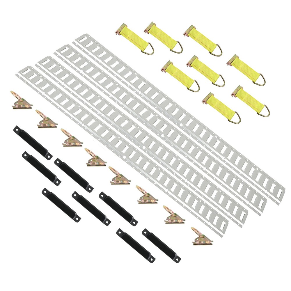 5ft E Track Kit Secure Tie-Down Rails 24PCS For Enclosed Trailers Cargo New