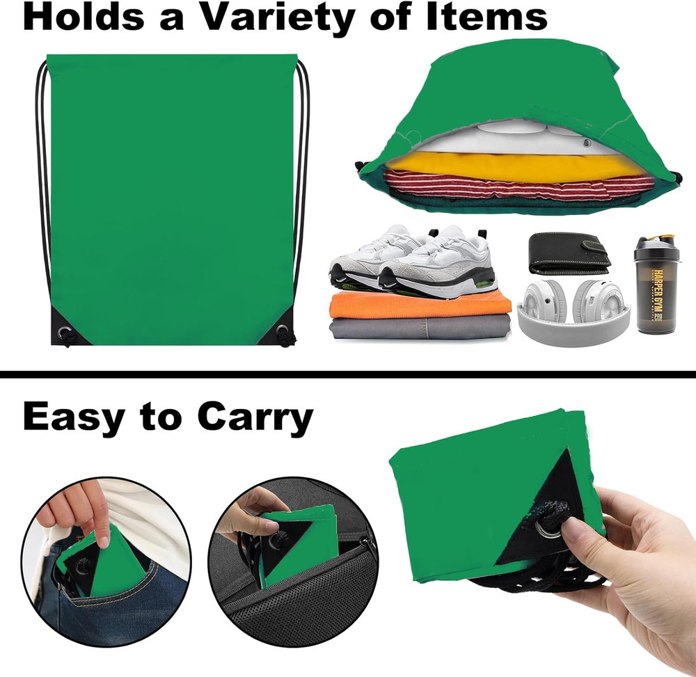 2PCS Drawstring Bags Bulk, String Backpack for Men Women, Cinch Bag Draw String