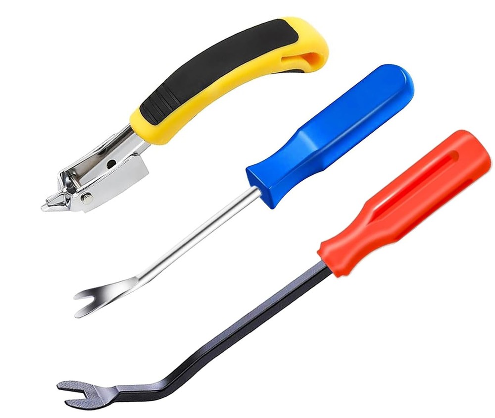 3Pcs Staple Remover, Heavy Duty Upholstery Staple Puller Tool with Ergonomic ...