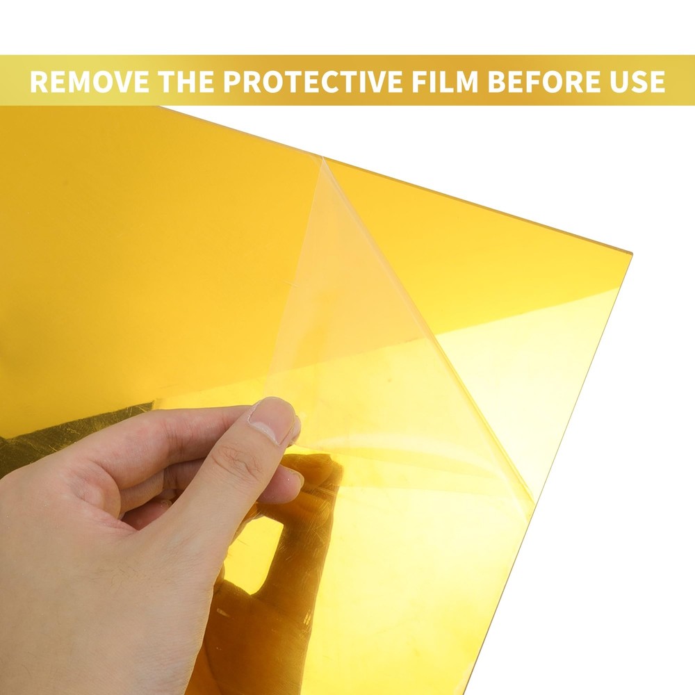 5pack Mirror Acrylic Sheets 12" x 12" Opaque Glossy Mirror Plastic Sheet with...
