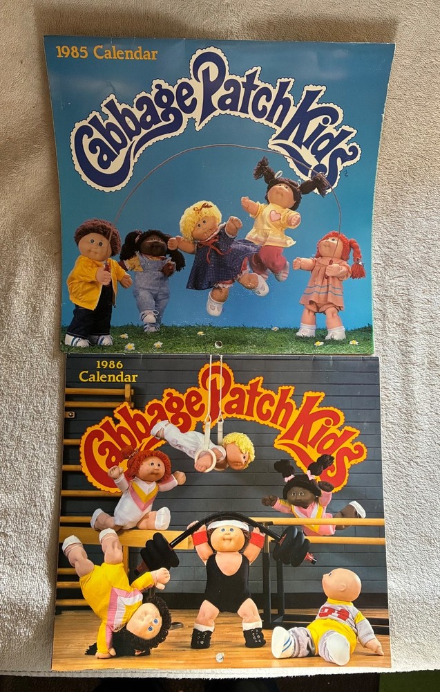 Cabbage Patch Kids calendars 1985 and 1986