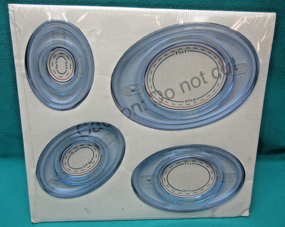 CREATIVE MEMORIES CUTTING SYSTEM, 4 OVAL CUTTING PATTERNS & SIZING TEMPLATE -A33