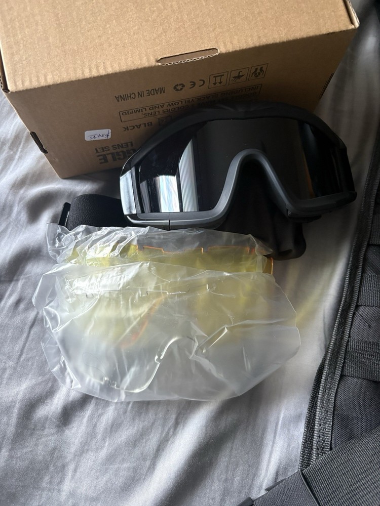 Airsoft Vest, Helmet, and Goggles