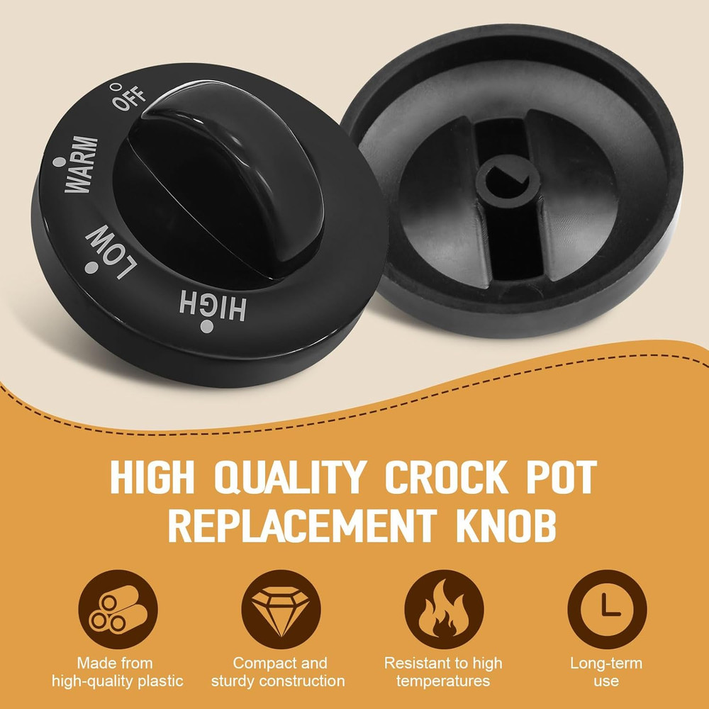 Hamilton Beach Slow Cooker Knob Replacement for 6 & 10 Quart Models