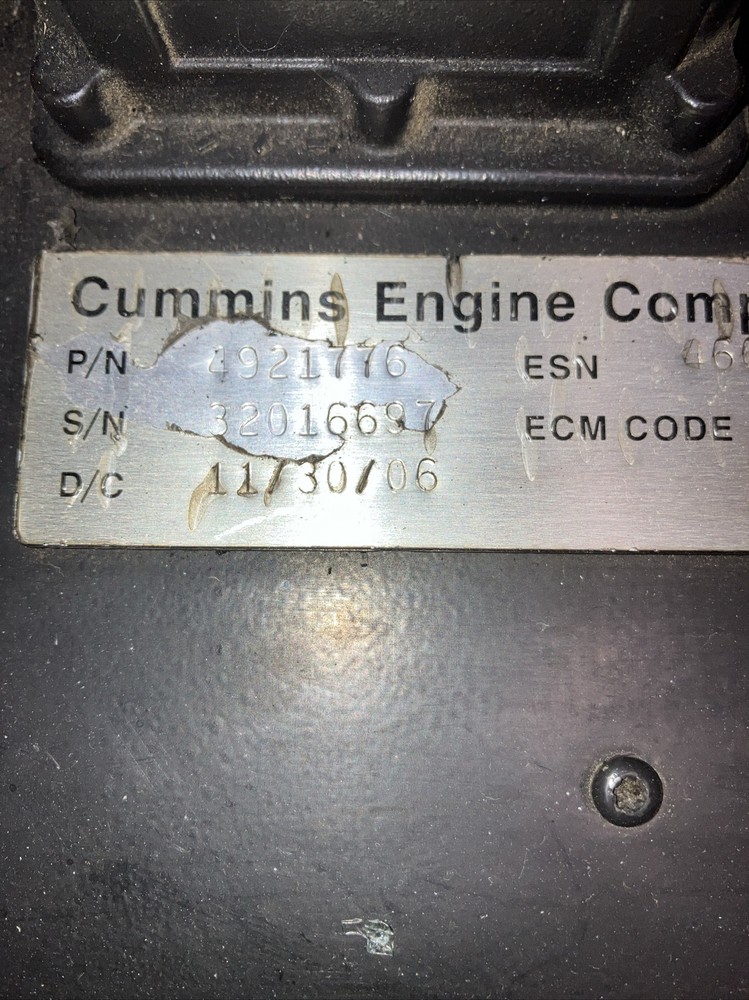 Cummins Engine Control Module 4921776 Read !!! Flaw !!!