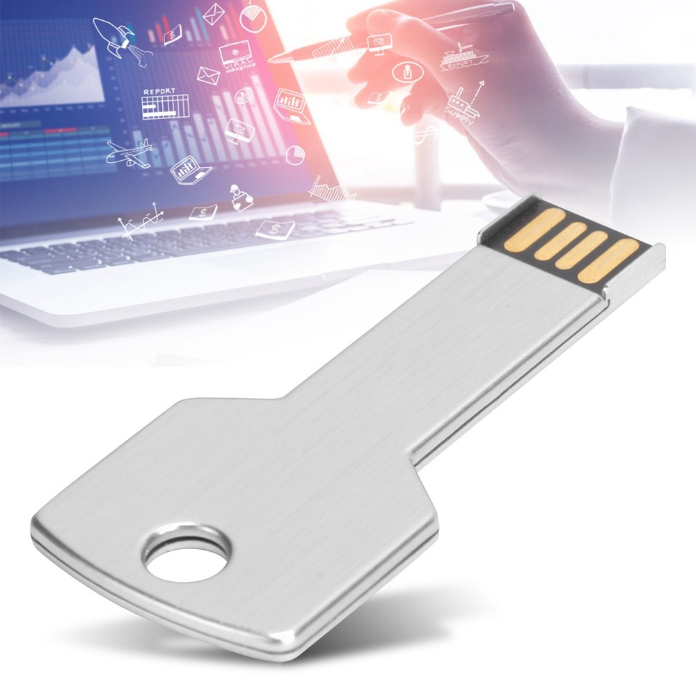 Cool Key Shape USB Flash Drive For Fast File Storage In Computer Silver
