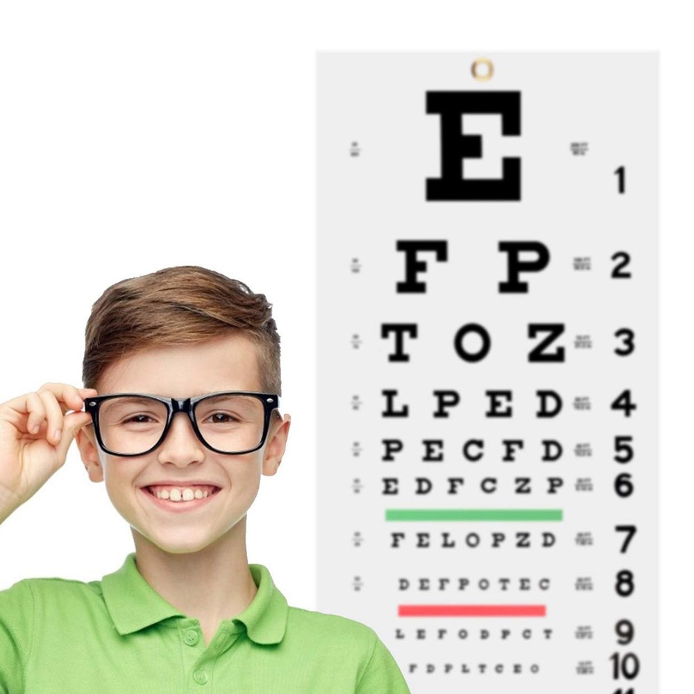 Eye Chart Eye Testing Chart Wall Decor Color Visual Acuity Chart 56cmx27cm for