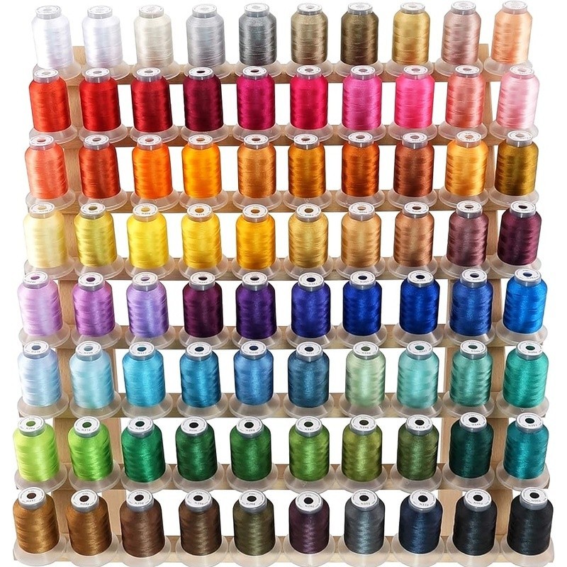 Embroidery Machine Thread 78 Assorted Colors 40WT 500M High Strength Polyester