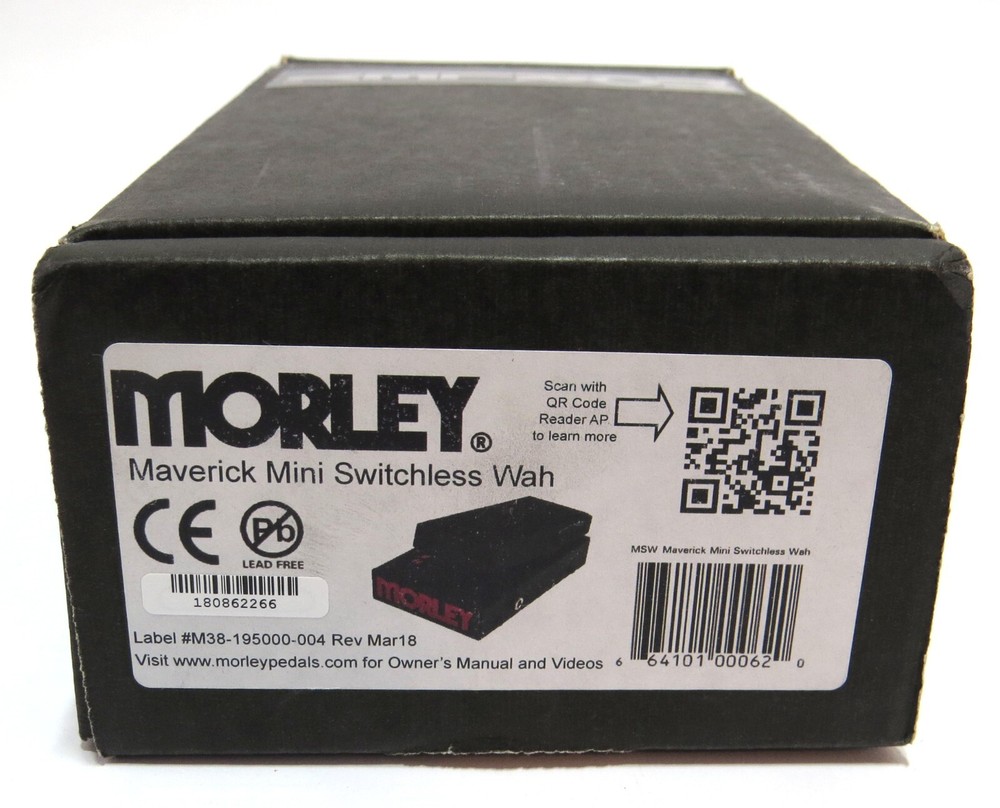 Morley Maverick Mini Switchless Wah Guitar Effect Foot Pedal Controller Open Box