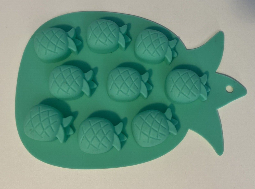 Pineapple Shaped Silicon Ice or Chocolate Mold Ice Cube Tray by Blush 9 Cubes