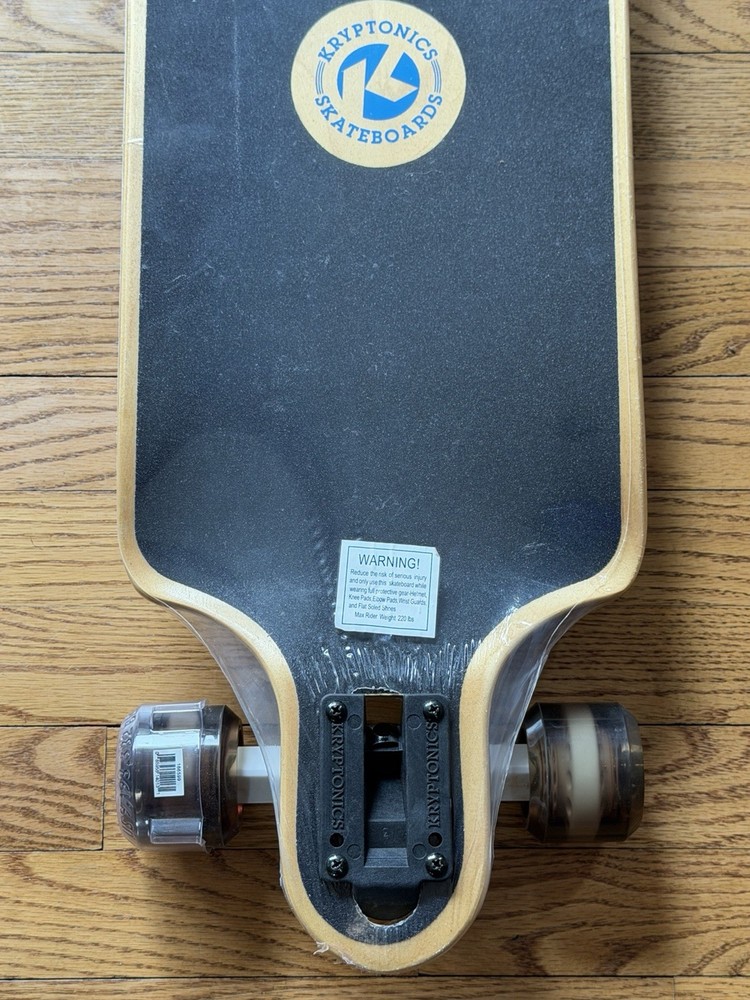 Kryptonics The Force 34” Pintail Longboard Skateboard w/ Translucent Wheels
