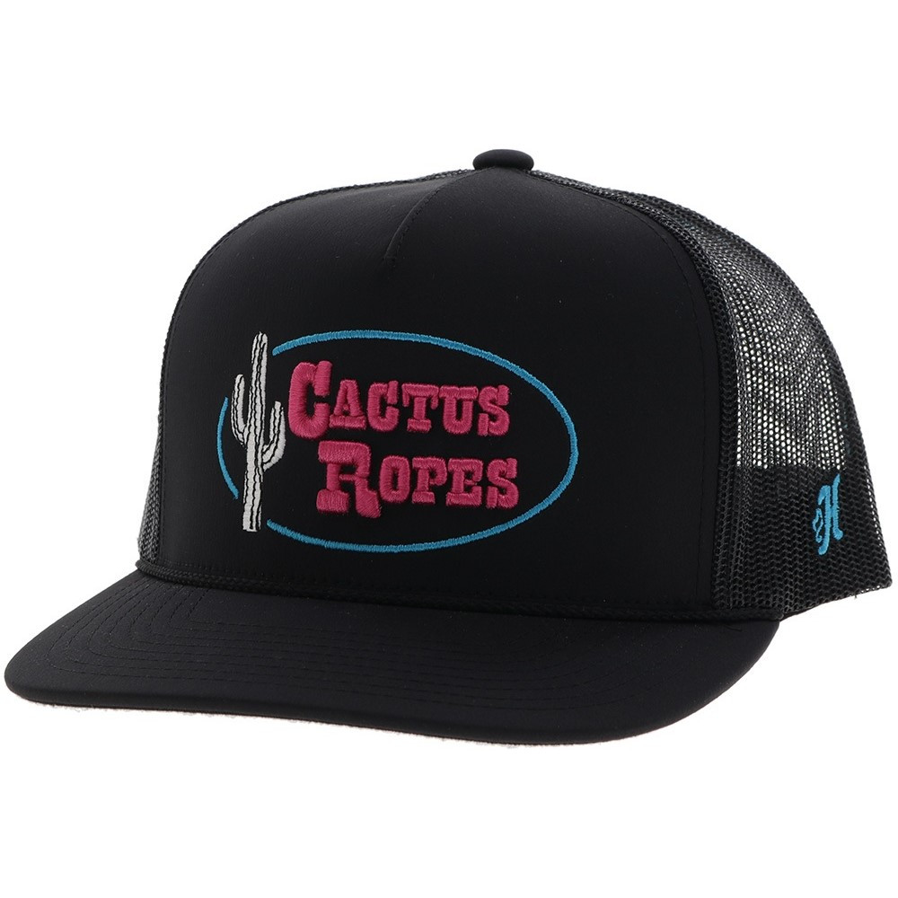 Hooey Ladies Cactus Ropes 5-Panel Black Snapback Hat CR113