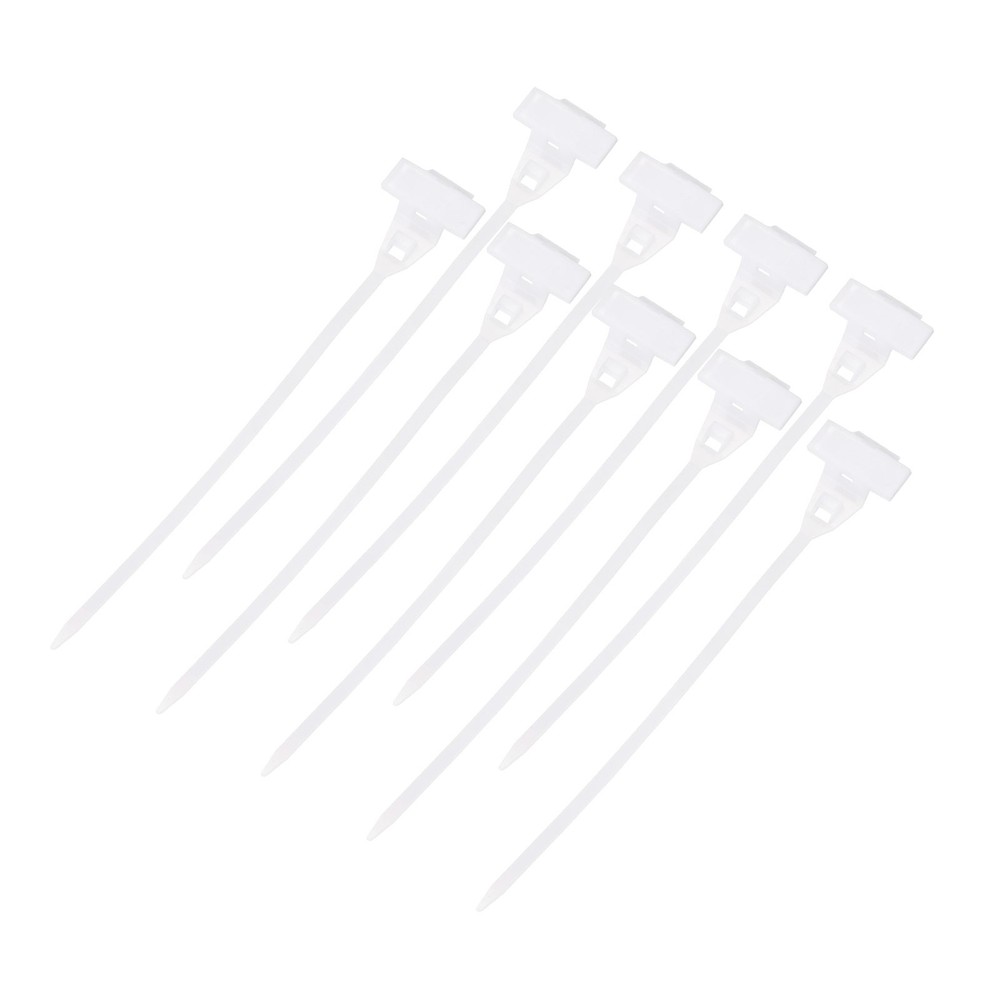 25pcs Marker Cable Zip Ties, 7 Inch Self-Locking Labels Zip Tie Wraps, White