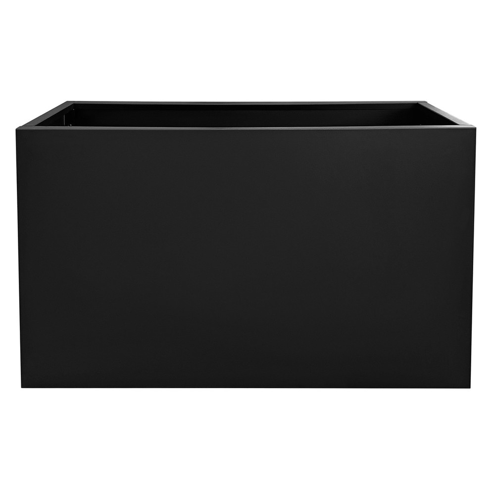 12x36X26" Rectangular Steel Planter Box Patio Garden Planter with Insert Shelf