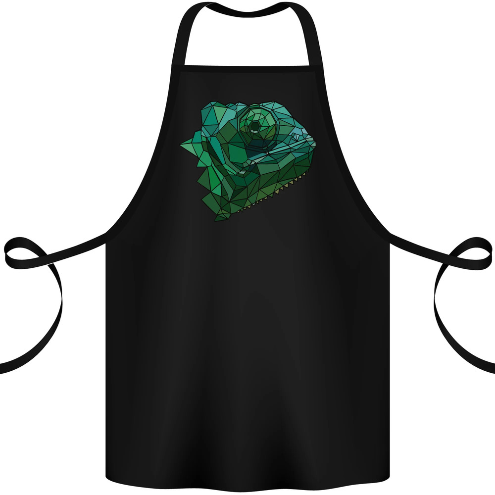 A Polygonal Chameleon Cotton Apron 100% Organic