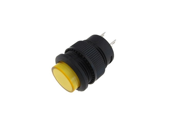 PushButton Switch w/ LED Indicator Latching type M16 - Yellow
