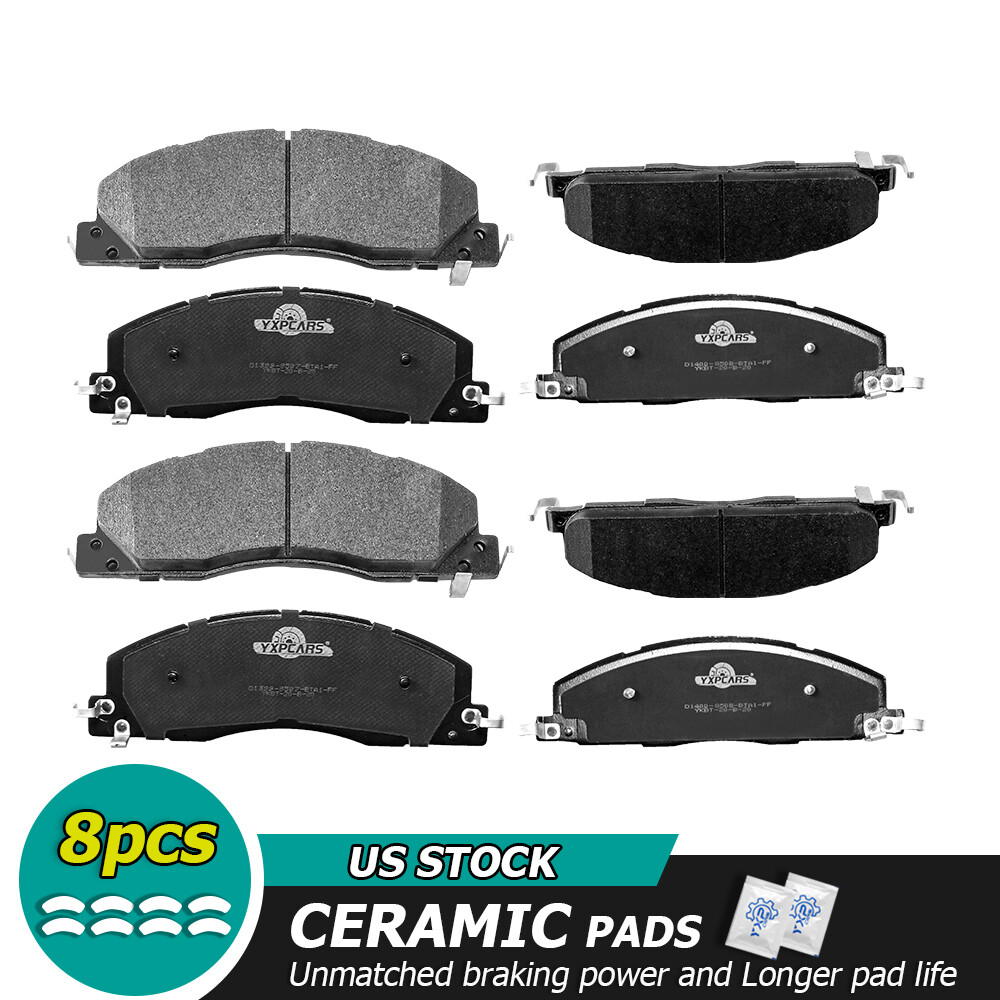 Front Rear Ceramic Brake Pads For Ram 2500 3500 2017 2016 2015 2014 2013-2007