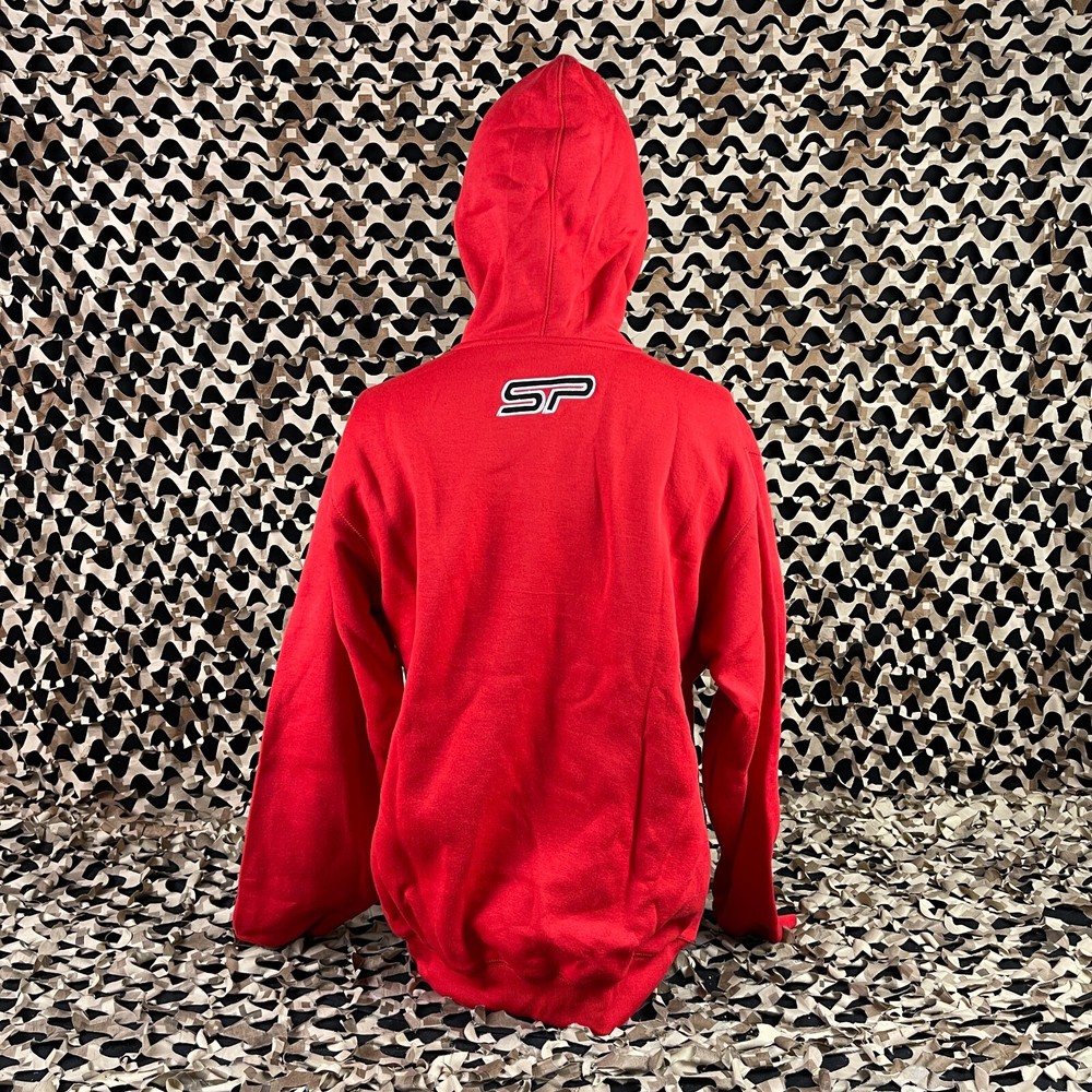NEW SP Logo Pull Over Hooded Sweatshirt - Red - Large