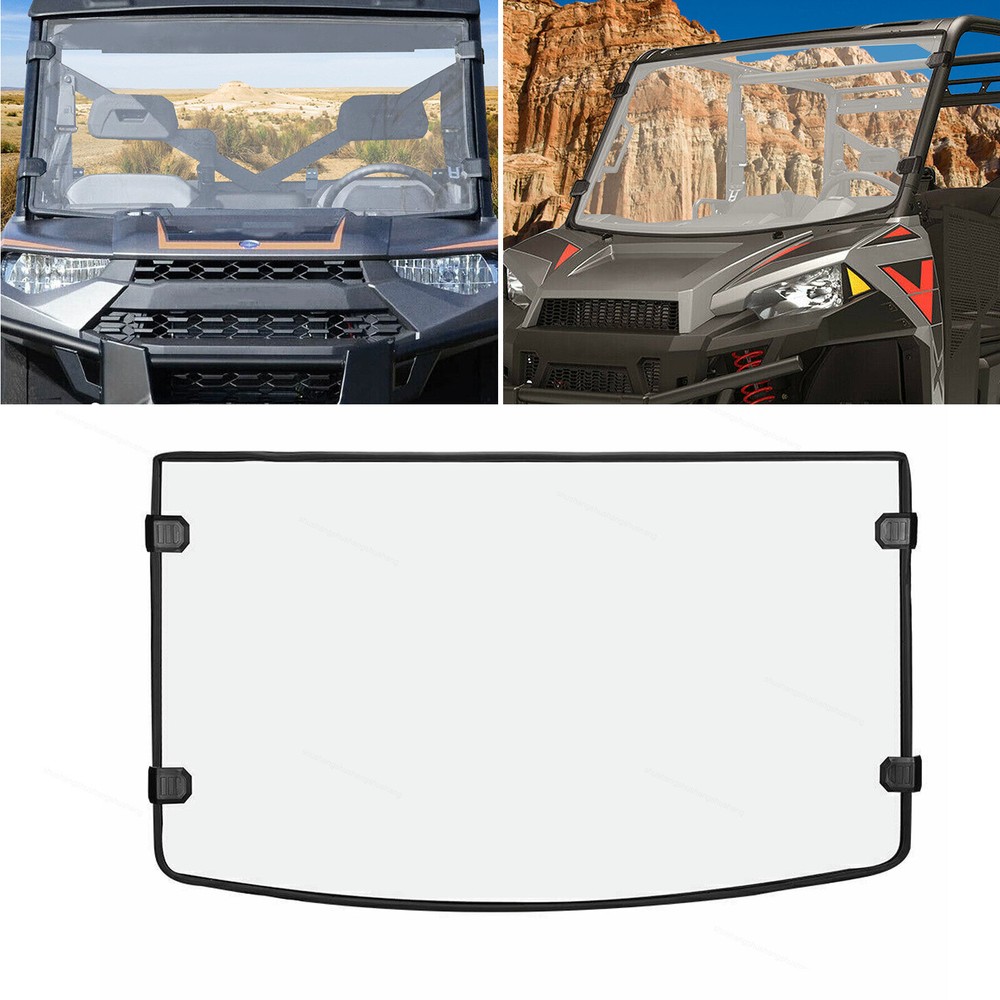 Front Windshield Full Clear Windscreen Fit for 2012 2013-22 Polaris Ranger XP