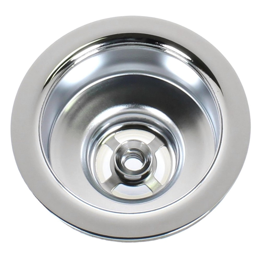 3.5"Sink Drain Assembly with Twist Lock Basket Strainer Solid Brass Polished