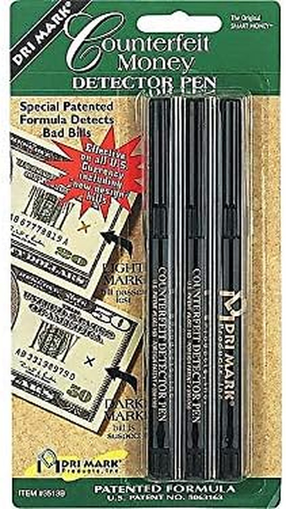 Counterfeit Detector Pens Black 3 Pack