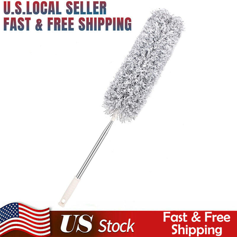Microfiber Duster Cleaning Brush Dust Cleaner Bendable Handle Soft Extendable