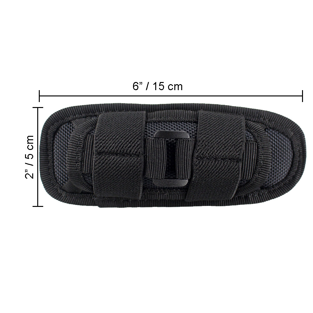US Tactical Rotatable Heavy Duty Belt Flashlight Holster Torch Pouch Holder