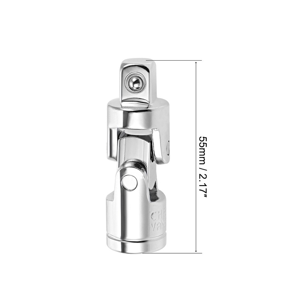 2 Pcs 3/8 Inch Drive Universal Joint Socket Cr-V