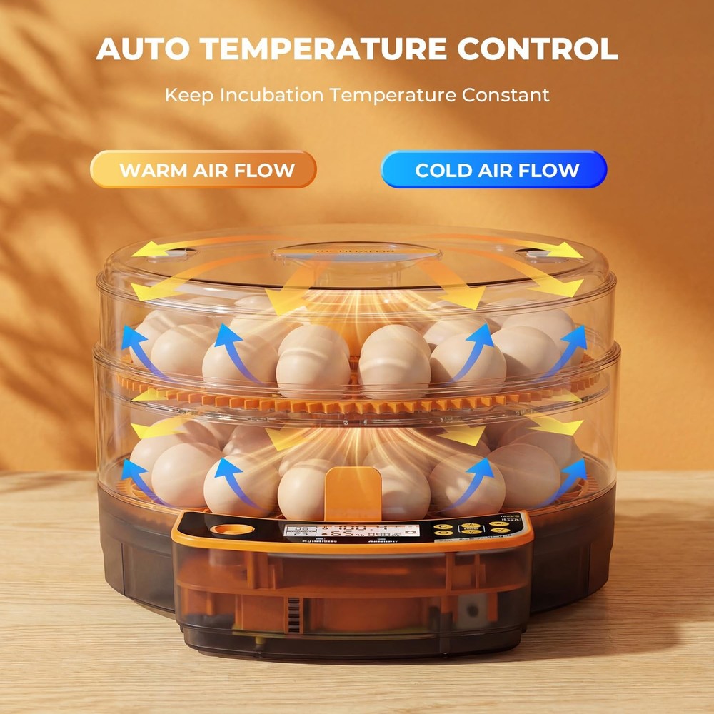 Automatic 48 Egg Chicken Broody Hen Smart Incubator with Fan Temperature