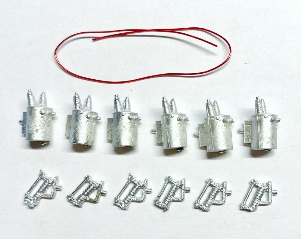 HO Scale Small Power Pole Transformers set of 6 (2314)