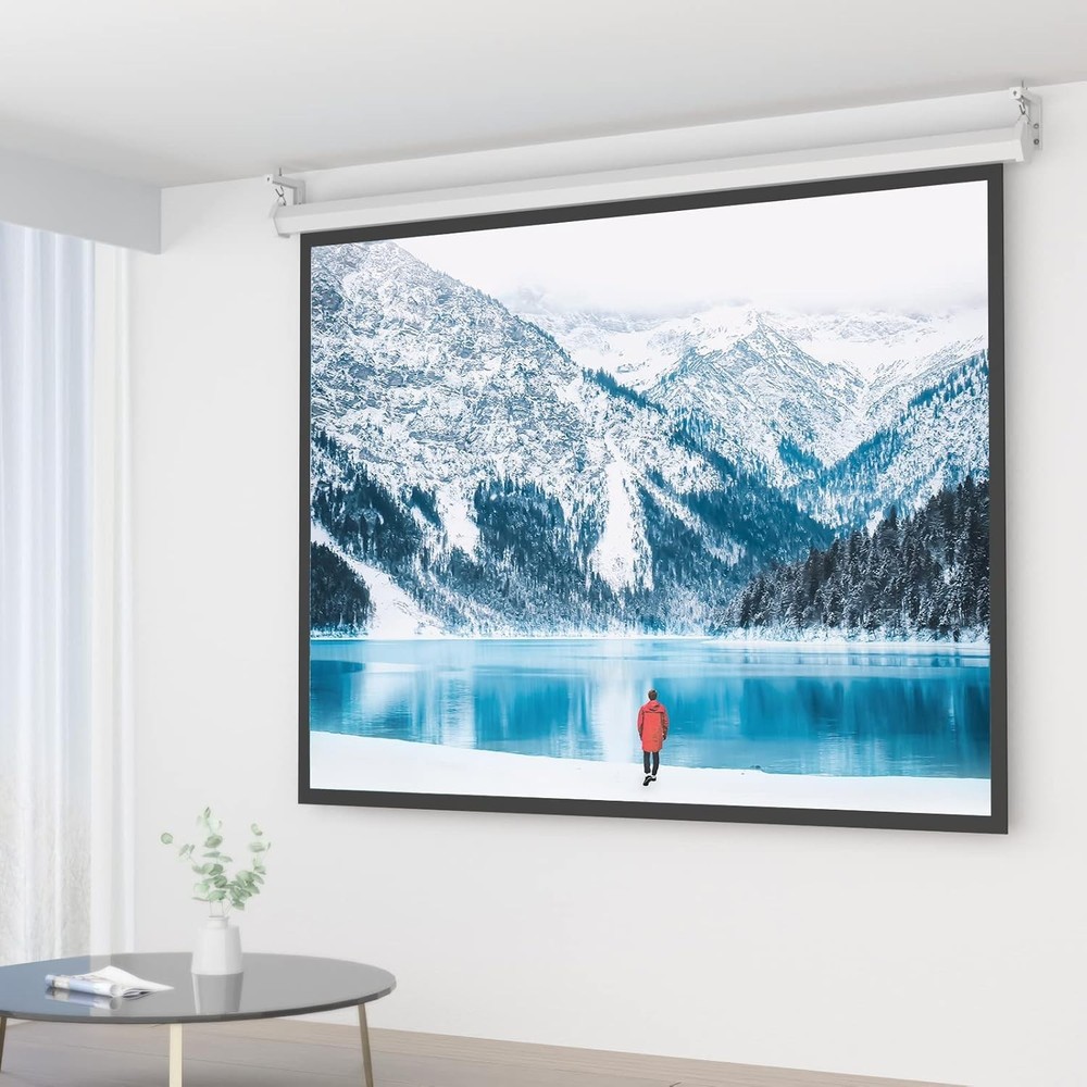 Universal Projector Screen Ceiling Wall Mount, Adjustable L-Brackets, 6 Inch