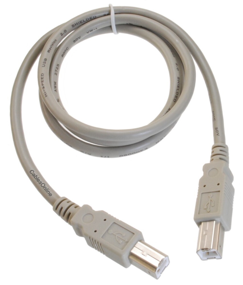 3ft USB Type-B Male to USB Type-B Male USB 2.0 Cable, CablesOnline USB2-BB03