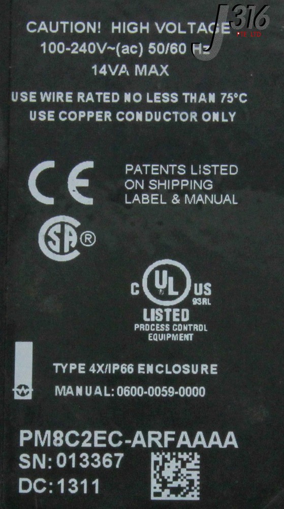 9226 WATLOW EZ-ZONE PM PANEL MOUNT CONTROLLER PM8C2EC-ARFAAAA