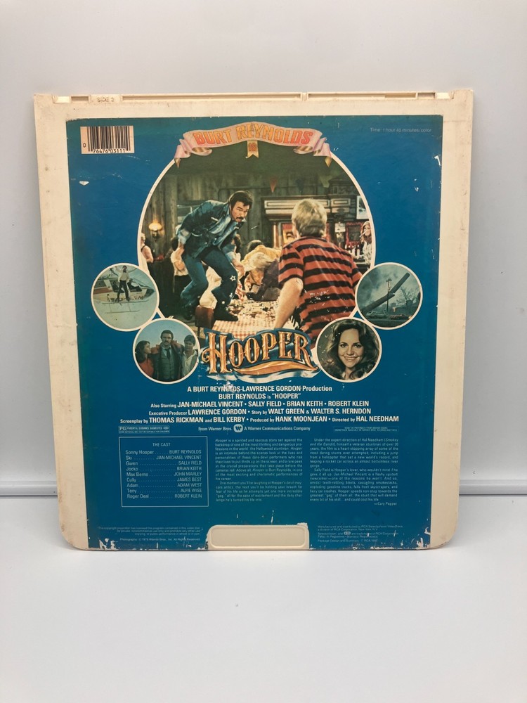 RCA CED VIDEODISC! - HOOPER with Burt Reynolds