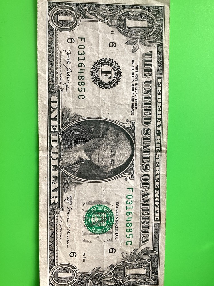 One Dollar 2017 A Inking Error.