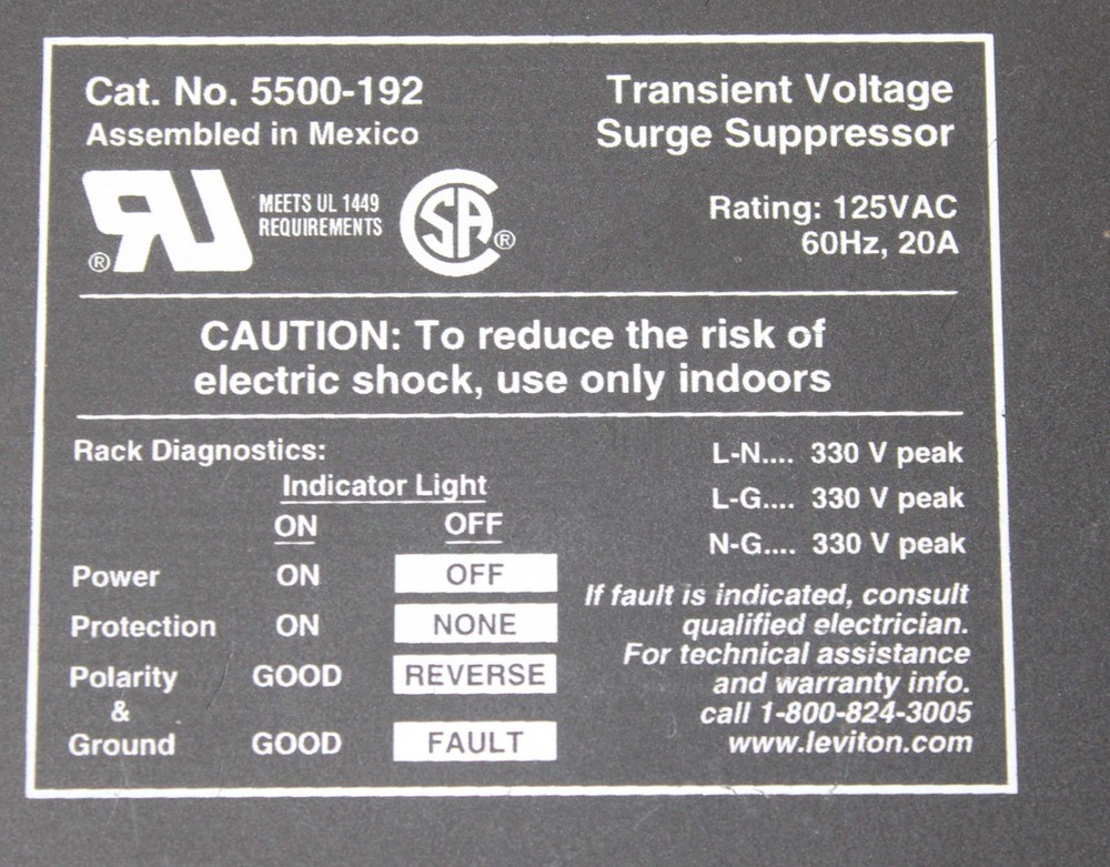 HOFFMAN POWER STRIP NO. 5500-192