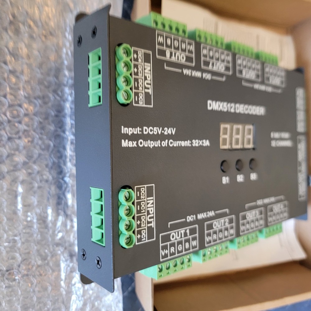 32 Channel 96A RGBW DMX 512 LED Decoder Controller DMX Dimmer DC5-24V RGBW