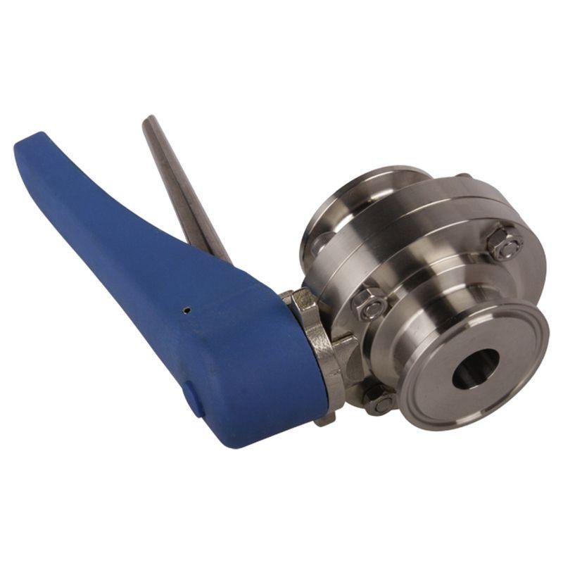 Butterfly Valve Tri Clamp 3/4 inch Trigger Handle Silicone (2 Pack)