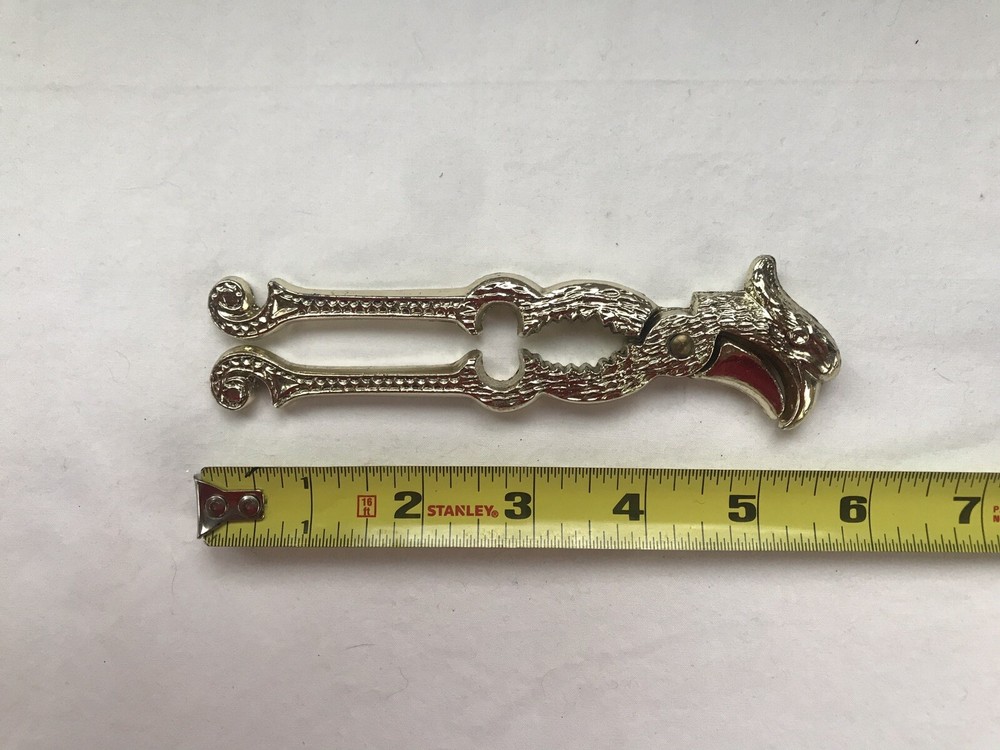Vintage Mid Century Modern EAGLE Head Metal Nut Cracker MCM