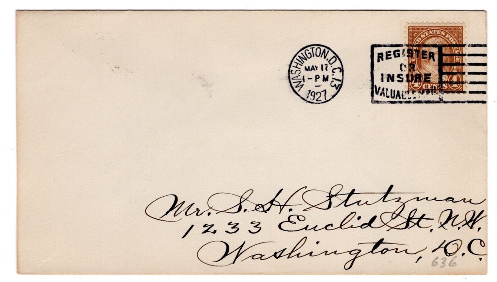 #636 Martha Washington 4c 1927 First Day Cover - Hammelman