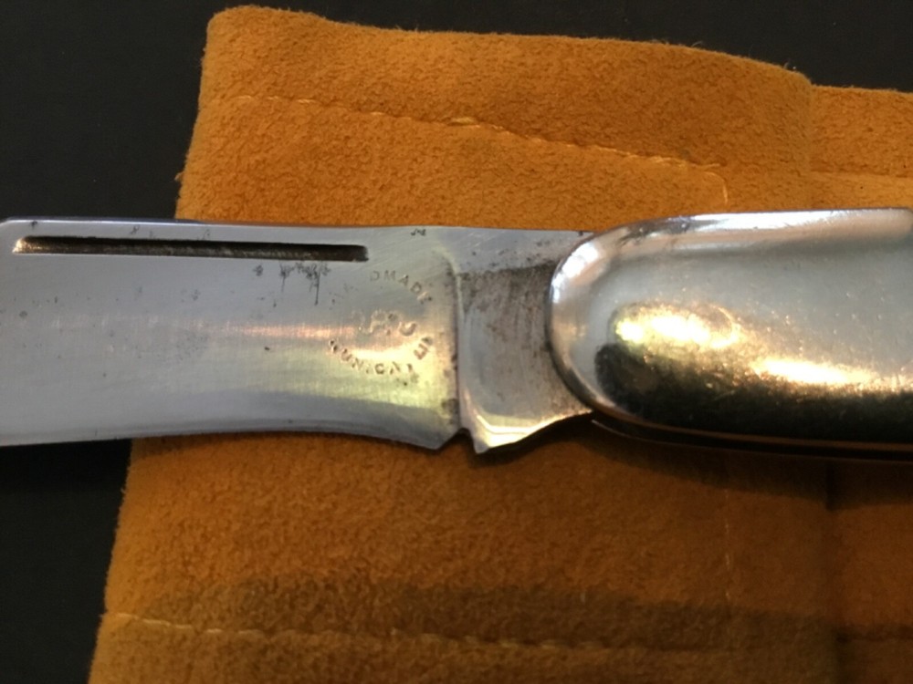 Custom Jerry Van Eizenga Nunica, MI STAG Handle Slipjoint Folder Folding Knife