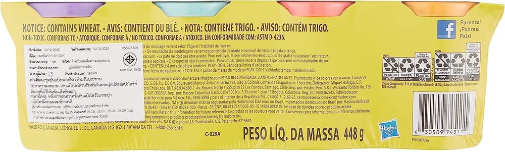 Hasbro Play-Doh Modeling Compound 4 Pack Colors